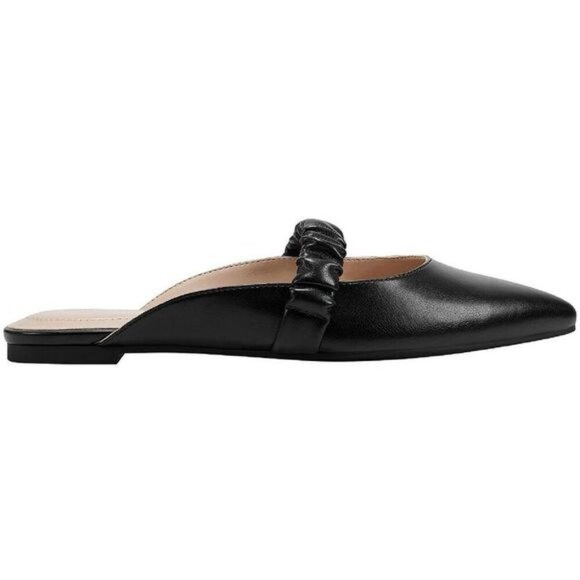 Bandolino Sonny Black Pointed Toe Comfort Flat Mules Women's Size 10 - Picture 3 of 12